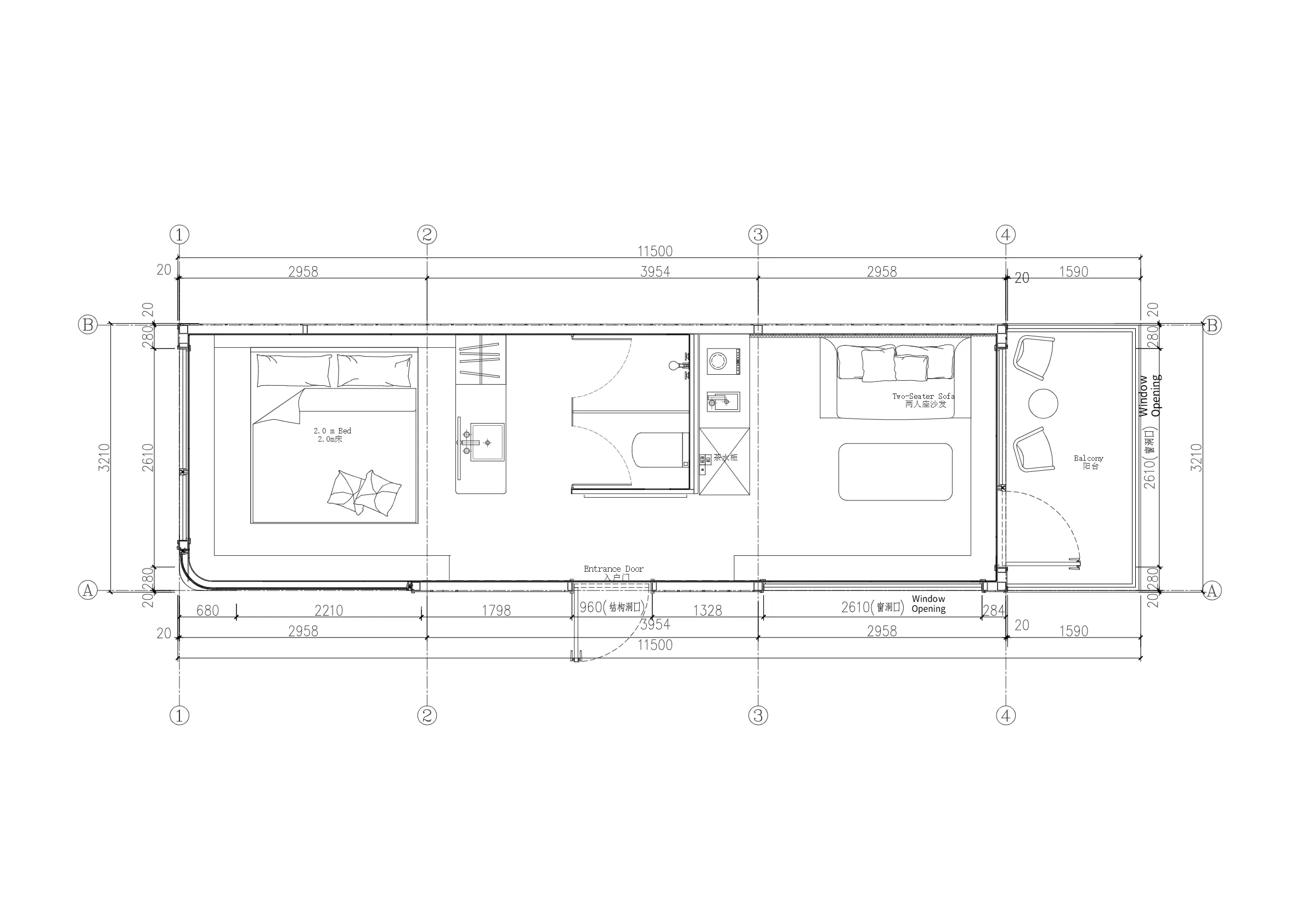 A-38A floor plan drawing