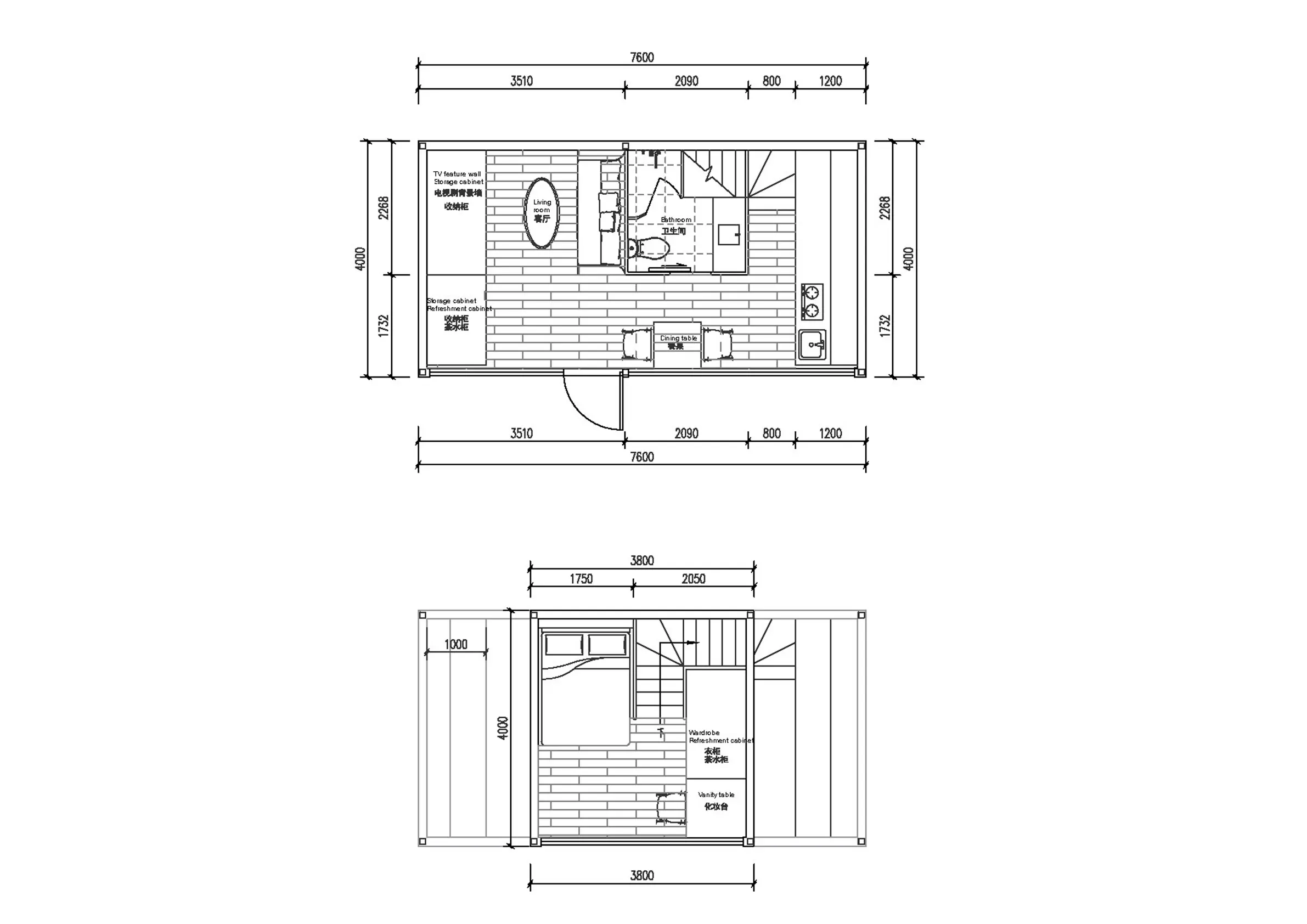 AM-45 floor plan drawing