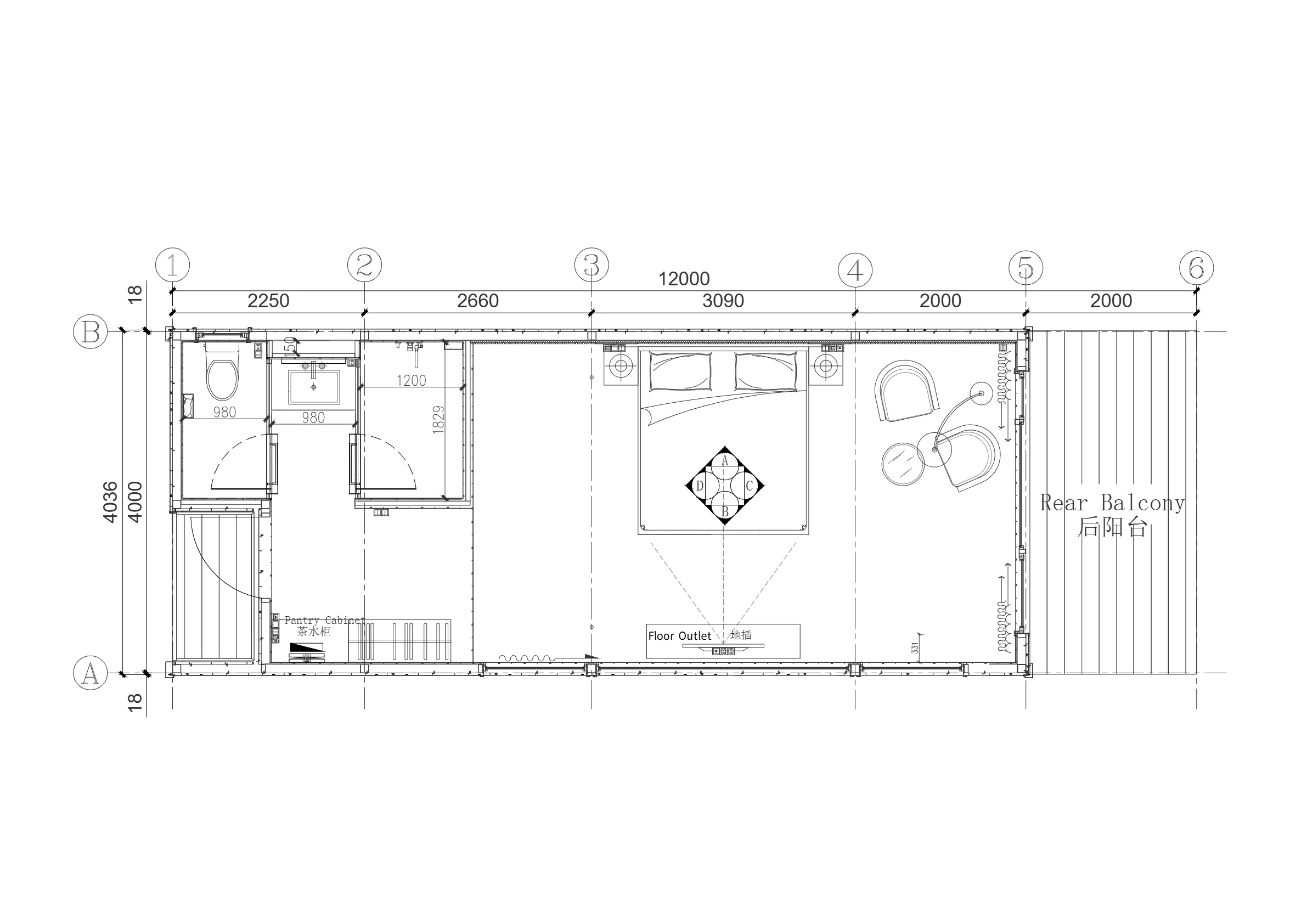 AP-10B floor plan drawing