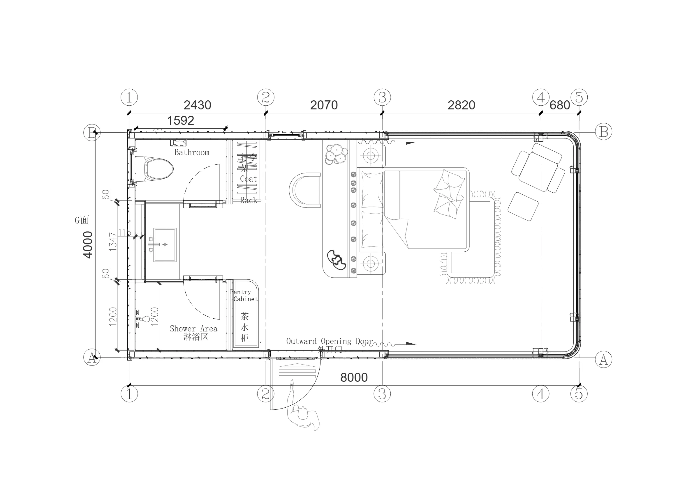 AP-8 floor plan drawing