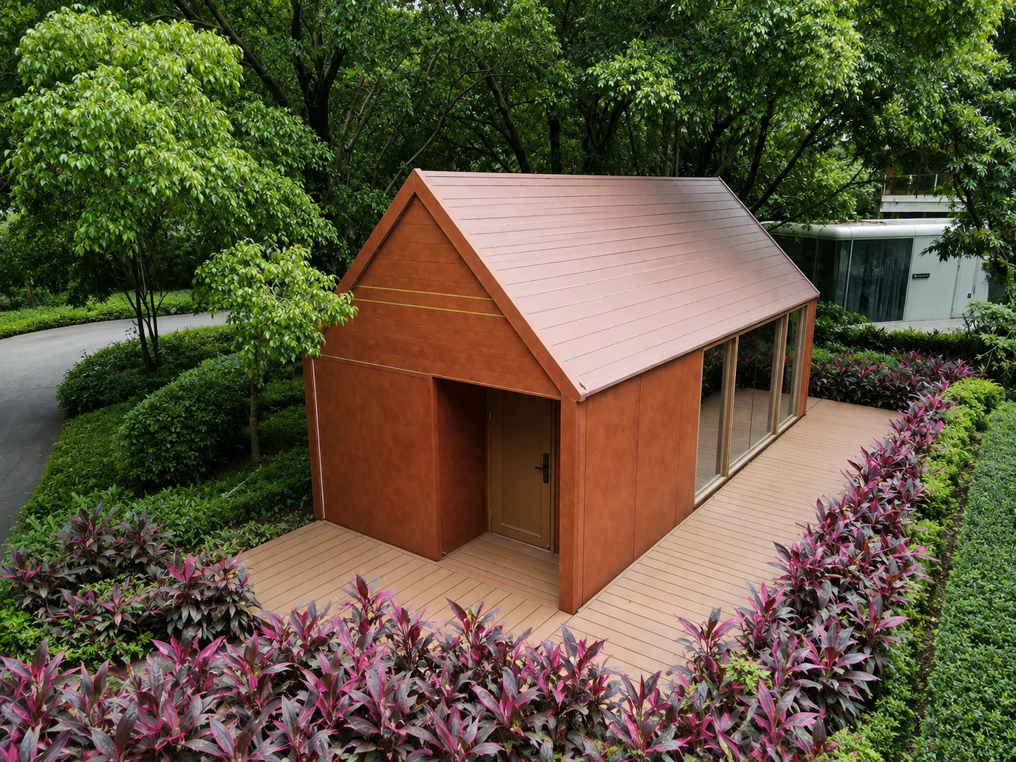 AP-10B prefab house with pitched roof for glamping projects
